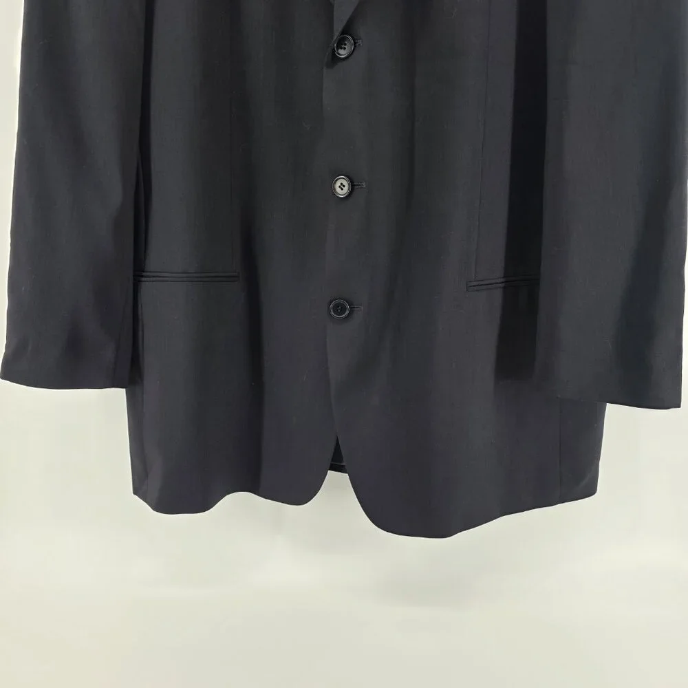 Hugo Boss Black Wool Blazer – Size 48R – Made in USA Three-Button Sport‎ Coat